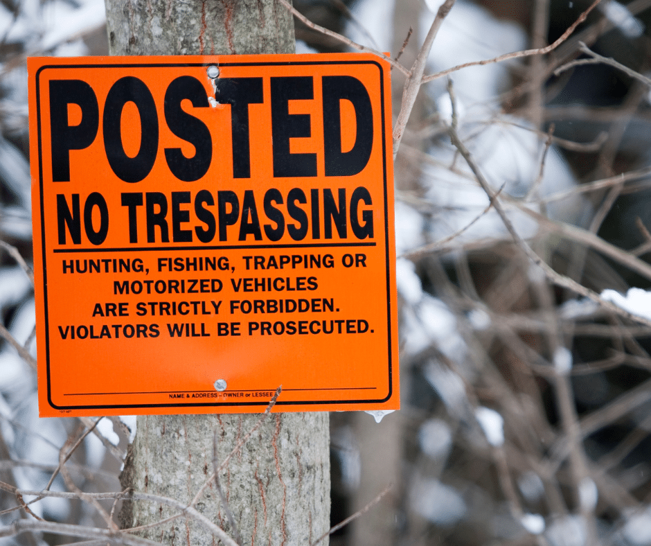 How to deal with trespassers on privat land
