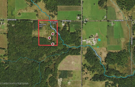arial view of rural Clark County, WI property