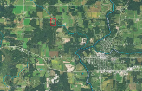 arial view of Clark County rural property